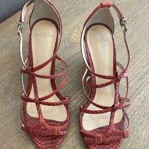 Alexandre Birman Red Strappy Women's Sandals